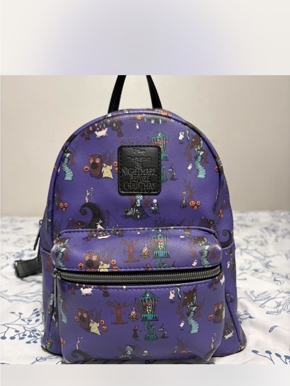 Loungefly Disney Purple Nightmare Before Christmas Mini Backpack